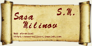 Saša Milinov vizit kartica